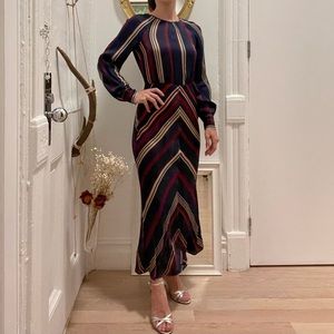 Retro 70’s style Dress with with Button Sleeves